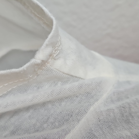 Miss Me | Women's White Pink Spell-Out "Miss Me" Retro Slub Sheer Tee Sz M - Picture 8 of 13